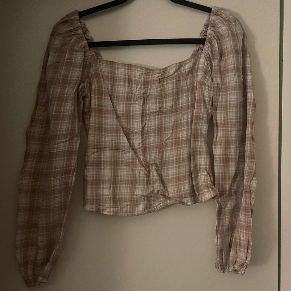 Abercrombie plaid crop top